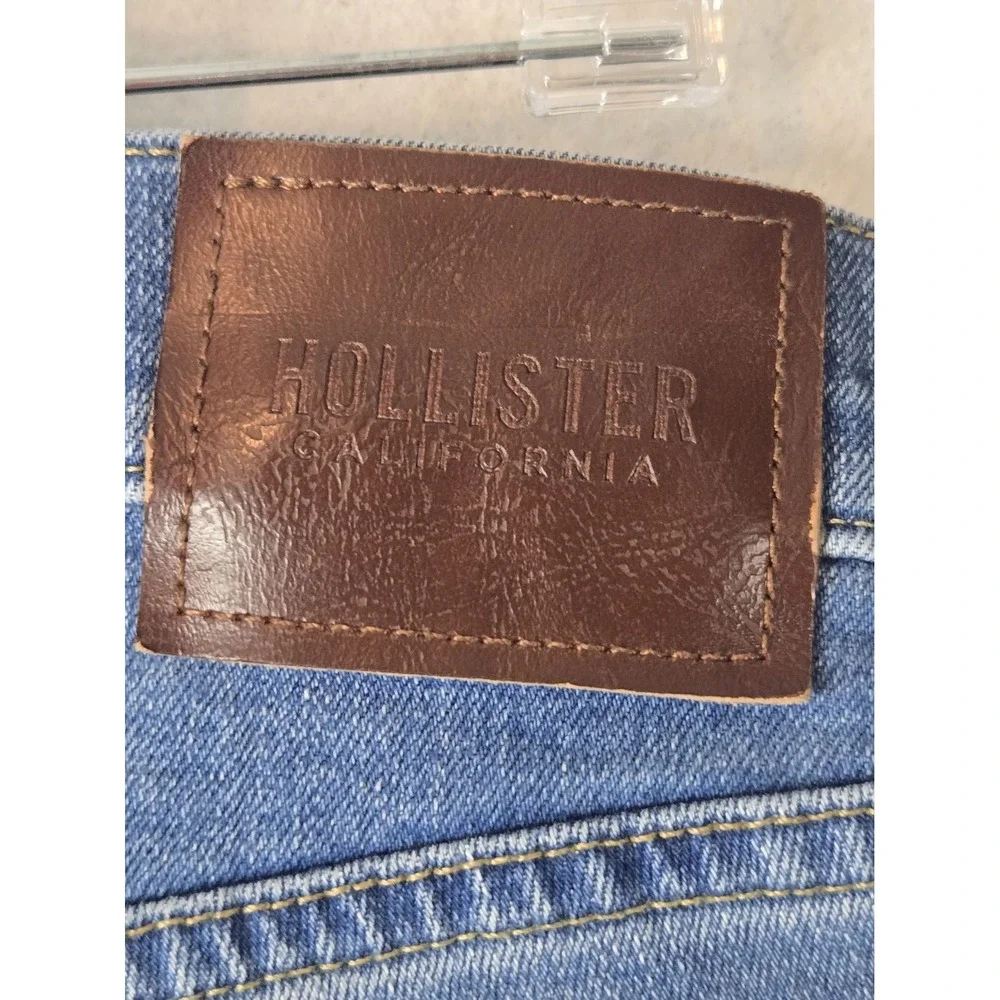 Hollister Mens Skinny Jeans 31 x 32 Light Wash Distressed Denim